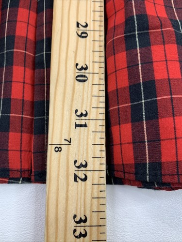Camicia uomo Sutter & Grant XLT manica lunga con bottoni a quadri rosso nero - Foto 9 di 12
