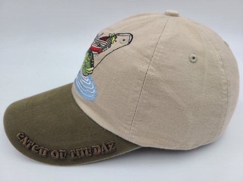 Vintage Catch of the Day Fish Gary Patterson Shasta Wear Adjustable Hat Cap Men - Picture 5 of 13
