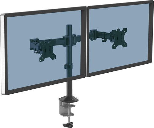 Dual Monitor Arm Stand, Adjustable, 27" Monitor - Fellowes 8502601 Reflex - Picture 3 of 9