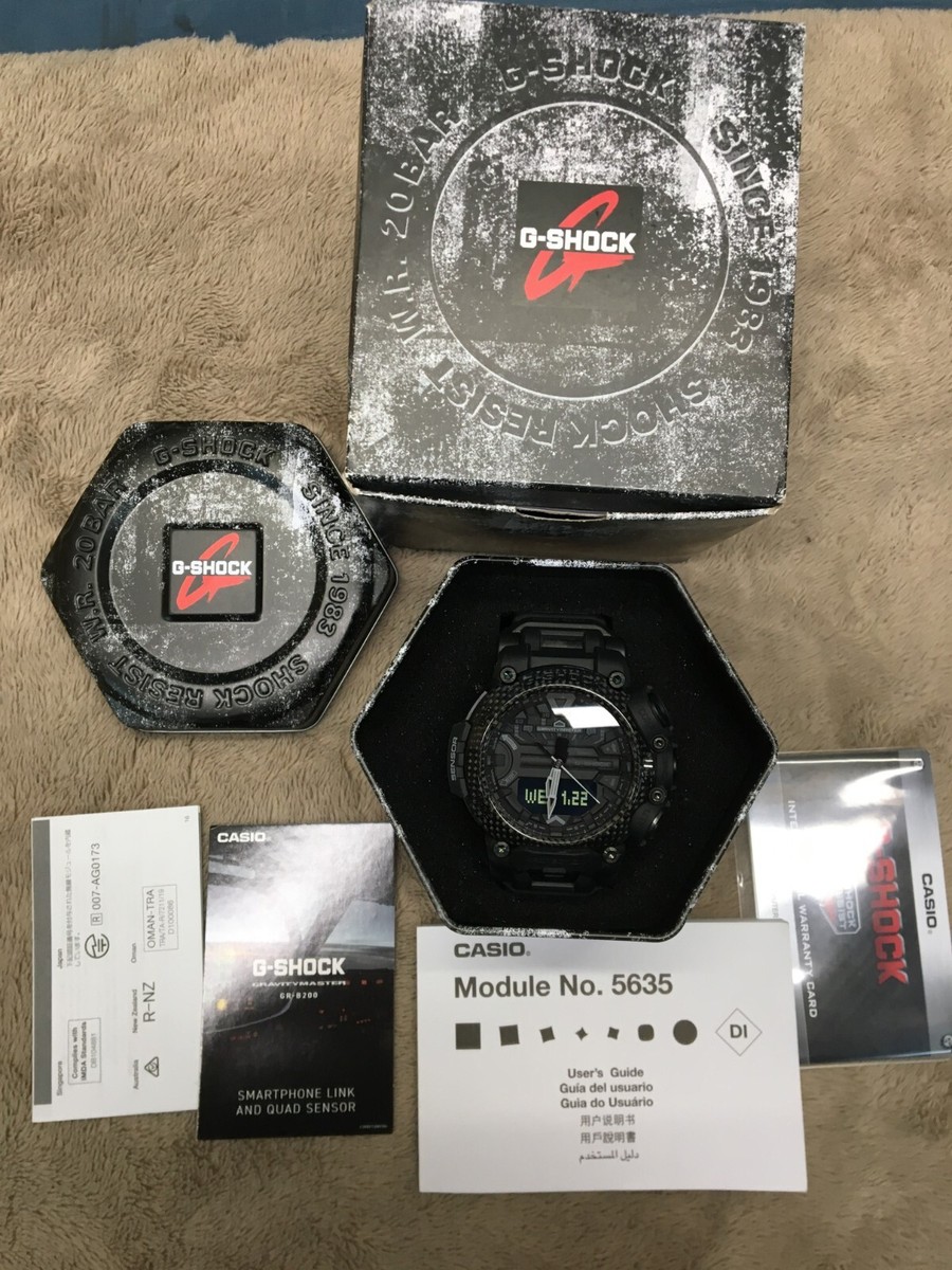 Casio G-Shock GR-B200-1B Gravity Master Digital Watch Carbon