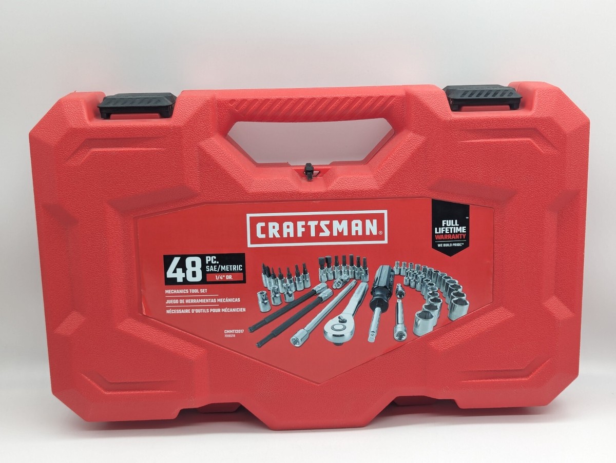 Craftsman 48 pc 1/4 in. Drive Metric and SAE Tool Set Craftsman 48 pc 1/4 in. Drive Metric and SAE Tool Set