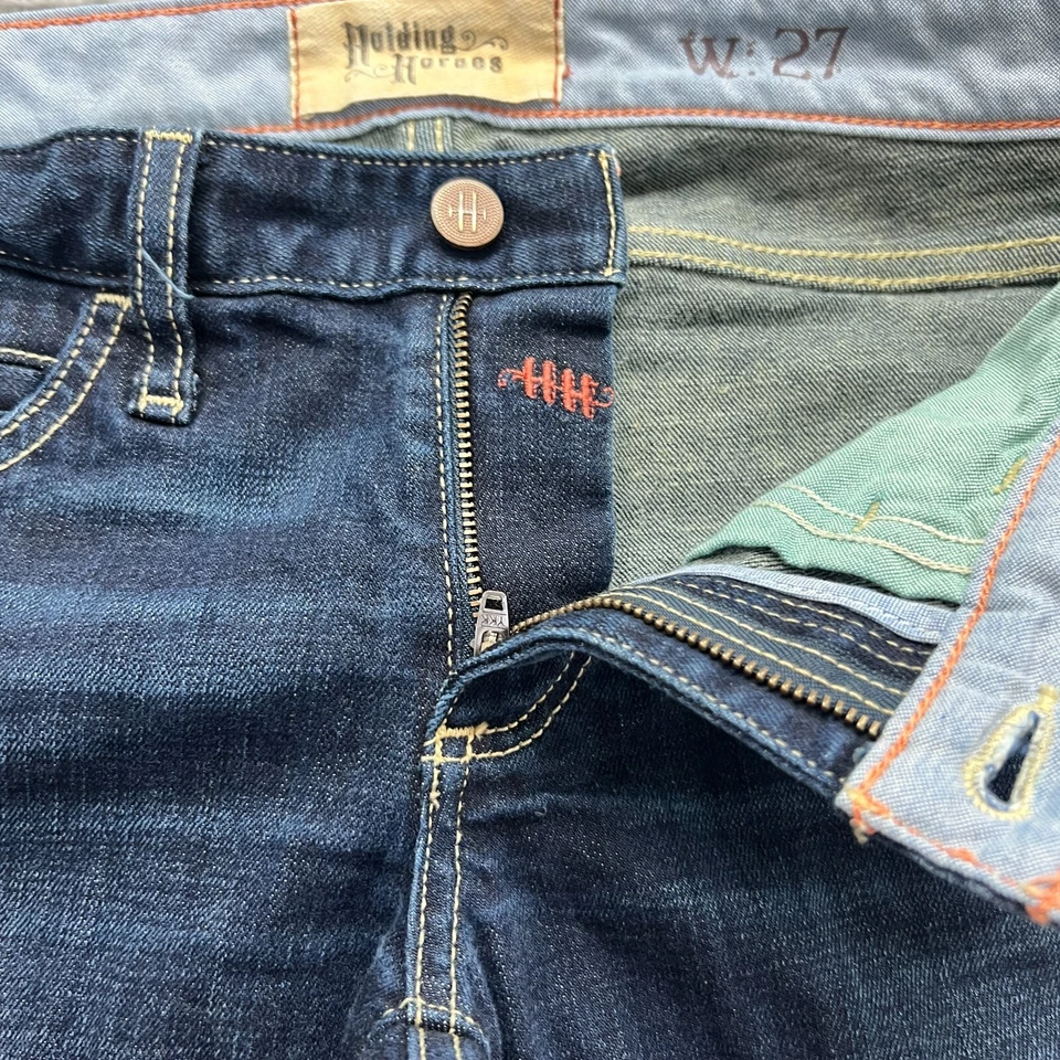 Держа лошадей шорты размер W27 женщин мальчика короткие заниженной Бермуды синий джинсовой ткани - Изображение 2 из 4