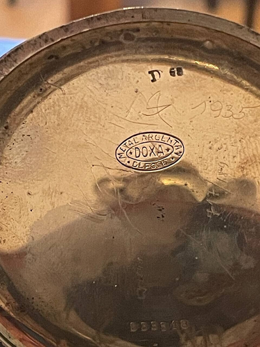 Antique Doxa Pocket Watch Lokomotiv Open Face Rare 1905 Anti Magneticue - Picture 13 of 14