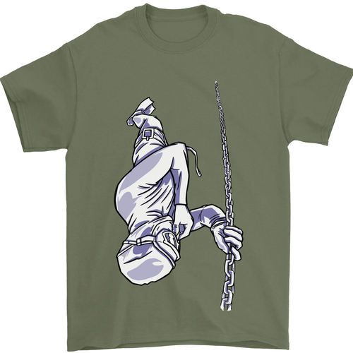 Freediving Chain Diver Scuba Diving Mens T-Shirt 100% Cotton - Picture 32 of 95