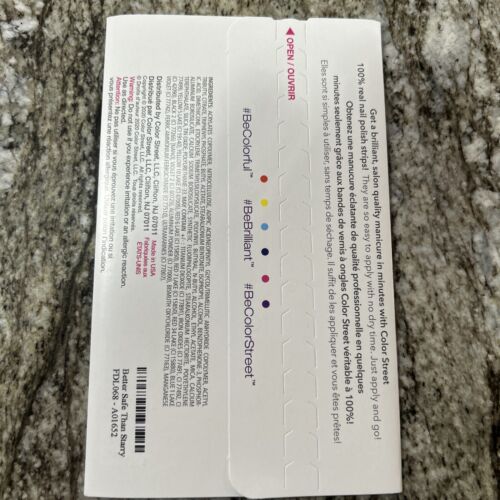 Color Street Nail Strips ~ BETTER SAFE THAN STARRY ~ Clear Overlay NIP - Picture 3 of 3