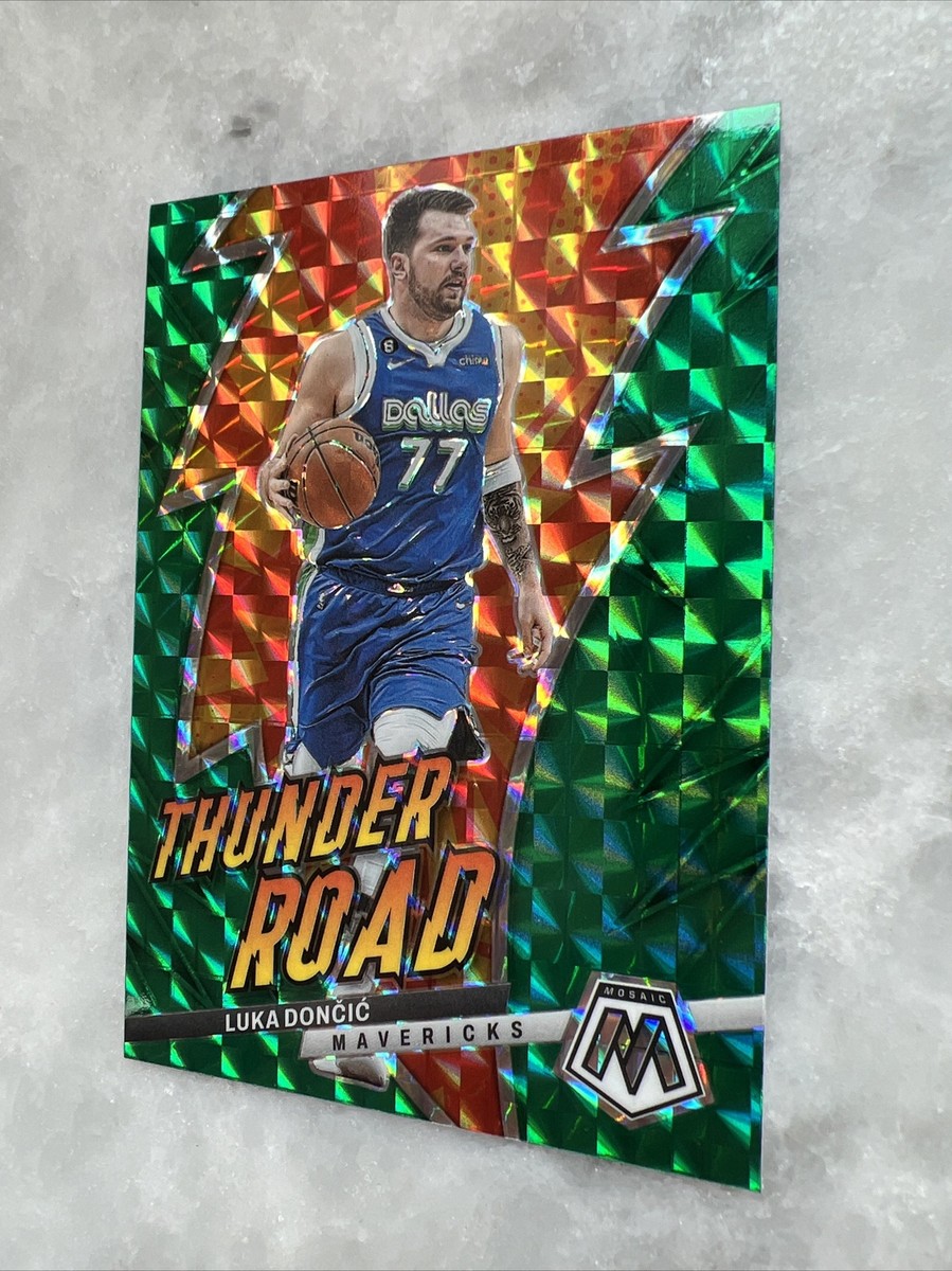 2020-21 Panini Mosaic NBA Luka Doncic #47 Green Prizm