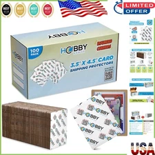 Premium Card Shipping Protectors - 3.5" x 4.5" with Rounded Corners, 100 Pack