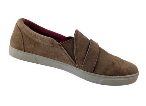 UGGS Kitlyn Charm Woman's 9.5 Tan Suede Side Gore Panels Slip on Loafer Shoe - Picture 2 of 11