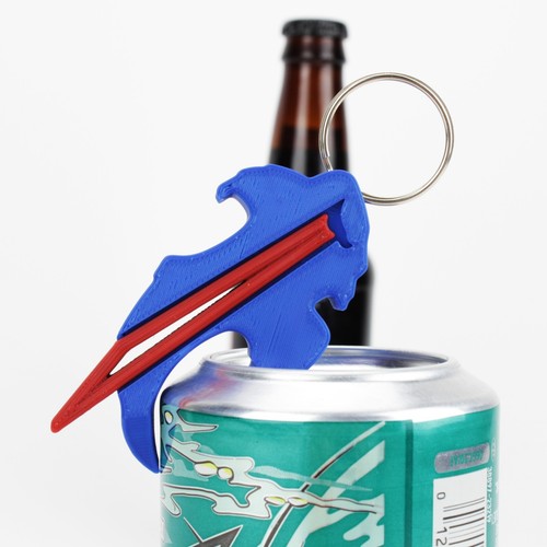 Buffalo Bills Flinte Schlüsselanhänger Dose Bier Werkzeug Flasche Dosenöffner Heckklappe NFL - Bild 1 von 9