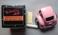 Vintage Classic Volkswagen VW Beetle Toilet Roll Holder Pink 1980's