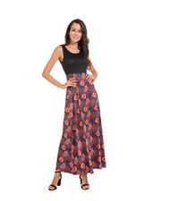 JTANIB Large Women Sleeveless Paisley Tank Dress Summer Boho Long Maxi Sundress