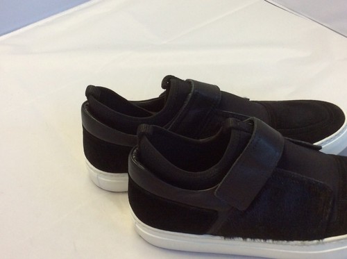 FURLA - Women Sneakers Black Fur/Leather/Suede Size 40 EU 9.5 US - Picture 3 of 12