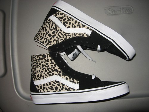 Vans Sk8-Hi Womens Skate Shoes Canvas Suede Black Safari Multi Mix Zebra Leopard - Picture 3 of 3