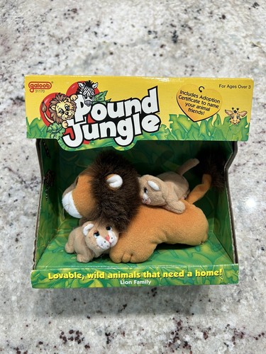 Pound Jungle Lion Family 1997 Vintage Galoob Toys Pound Puppies In Box