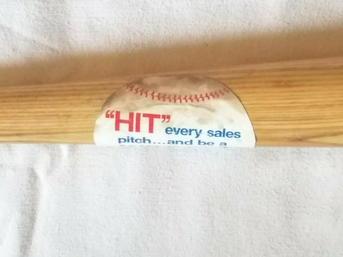 VINTAGE CHEVROLET FRANCHISED DEALER HIT AND WIN SALES PROMOTION BASEBALL BAT - Picture 4 of 9