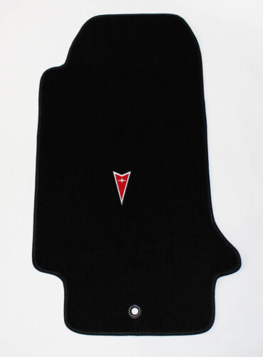New! 2007 - 2010 Black Floor Mats Solstice Embroidered Pontiac Logo Set of 2 - Picture 4 of 11