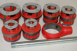 threader pipe bluerock manual machine ratchet ridgid dies fits