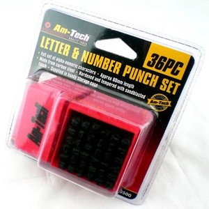 garage identity security marker number letter stamp set vin plate letter stamp set