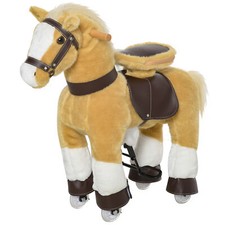 Ride On Toy Walking Rocking Kids Horse with Easy Rolling Wheels for 3-8 Years