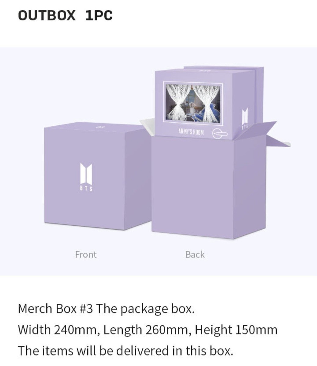⑨BTS MERCH BOX #3 +MEMBERSHIP GIFT Official BTS ARMY Membership Merch Box #3 DIY ARMY'S ROOM