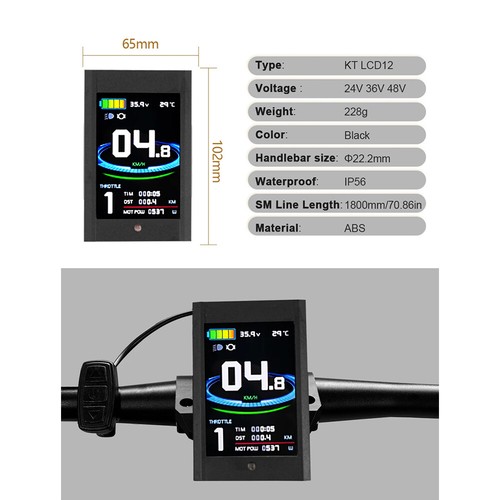 EBike 36V/48V KT 16A Controller w/Colour Display for 250W/350W Brushless Motor - Picture 6 of 34