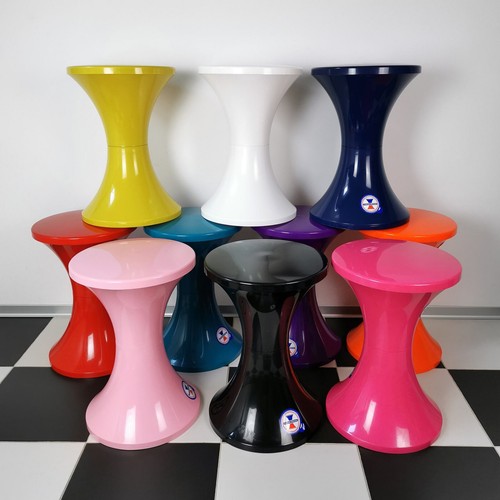 Tam Tam tulip stool plastic era space age atomic Made in France TamTam vintage - Picture 47 of 64