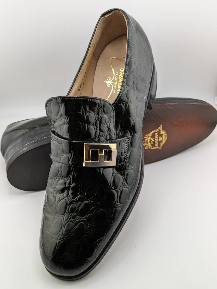 Florsheim Mens All Leather Crock Print Dress Shoes - Wide Width - size 9EEE Florsheim Men main image 2