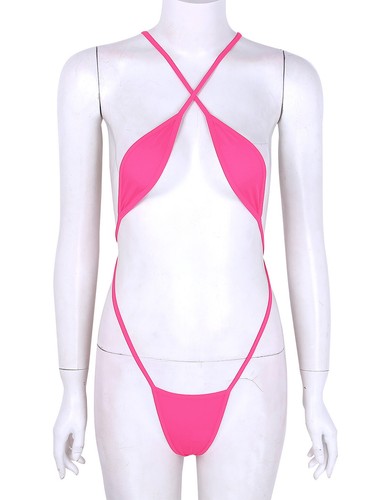 Women's Sexy Extreme Sling Shot Micro Mini Bikini One Piece Monokini Swimsuit - Picture 63 of 185