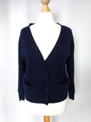 Beautiful Navy Blue Cashmere Vest La Redoute Size S FR36 US4 UK8 EU34 - Picture 2 of 8