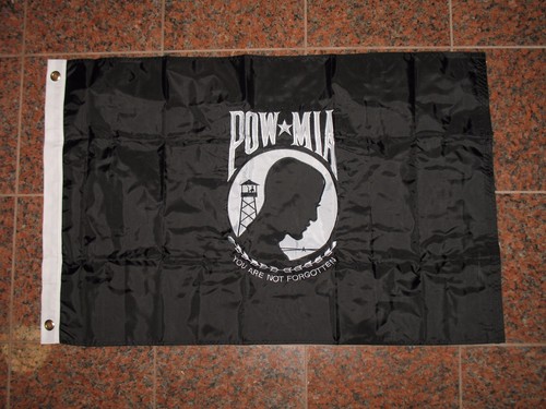 2x3 Embroidered POWMIA POW MIA Prisoner War Double Sided 210D Nylon Flag 2'x3' - Picture 2 of 7
