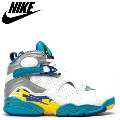 Nike Air Jordan 8 Retro VIII White Aqua Blue Yellow CI1236-100
