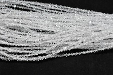 3-4mm Clear White Herkimer Diamond Quartz Nugget Gemstone Beads 15" 1 Strand
