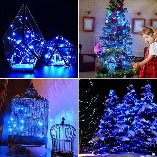 100 LED Copper Wire Lights,Waterproof Fairy Decor Starry String Lights - 8 Modes - Picture 3 of 35