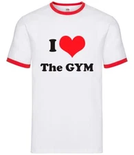 I Love The Gym - Mens Ringer - Workout Fitness Exercise Weights Lifting Body