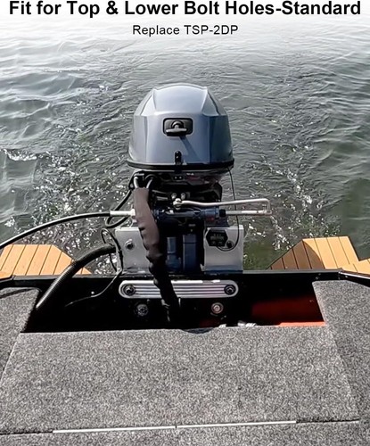 TSP-2DP Transom Support Plate for Lower Bolt Holes 12" x 2" 3/8” Thick Holes 10" - Foto 2 di 12