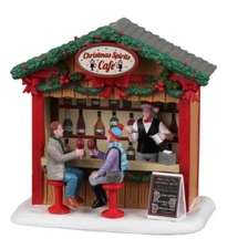 Lemax CHRISTMAS SPIRITS CAFE  Holiday Village -Carnival -Train Set WINE BAR