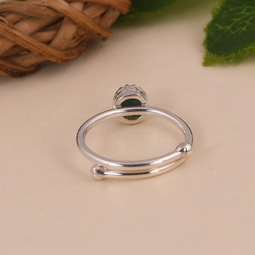 Dainty & Minimalist Ring in 925 Sterling Silver With Turquoise For Birthday Gift - Picture 7 of 9