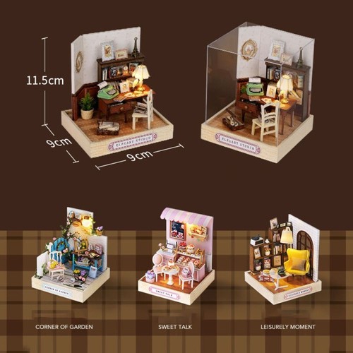 DIY Miniature Dollhouses Kit Wooden Room box Gift Doll House Children - Picture 2 of 14