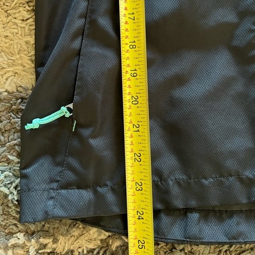 Women’s Free Country Hooded Packable Dobby Jacket size Large Black Turquoise - Picture 9 of 9