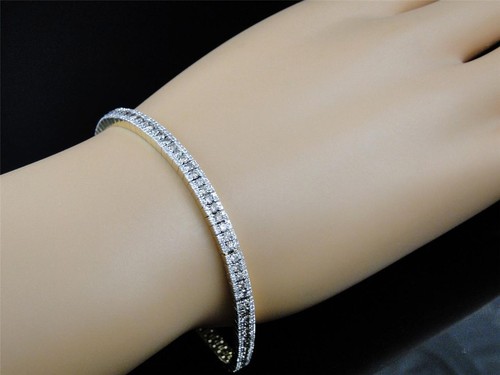 14K Ladies Yellow Gold Brown Champagne Cognac Diamond Tennis Bracelet 3.79 Ct - Picture 8 of 8