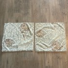 Pottery Barn Set of 2 Camilla Damask Medallion Euro Shams Linen Blend 24" x 24"