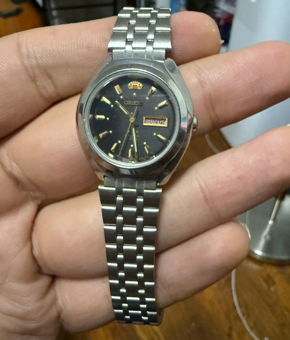 Orient Tri-Star Women’s Vintage Automatic Watch NOS Black Dial Day Date