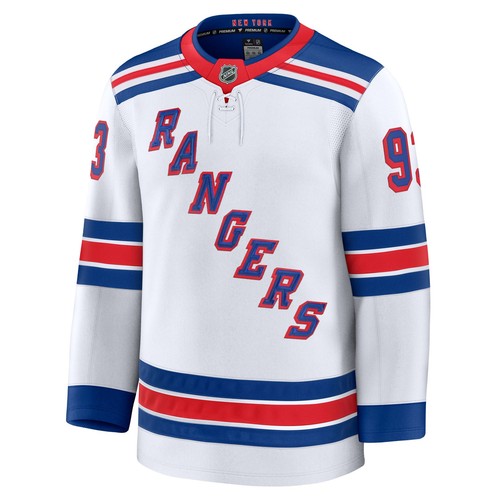 Men's Fanatics Mika Zibanejad White New York Rangers Away Premium Jersey - Bild 2 von 6