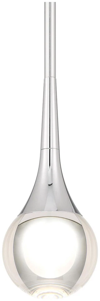 Access Lighting 62115LEDDCS Georgia 4"W LED Mini Colgante - Cromo/Cristal Foto 4 de 4