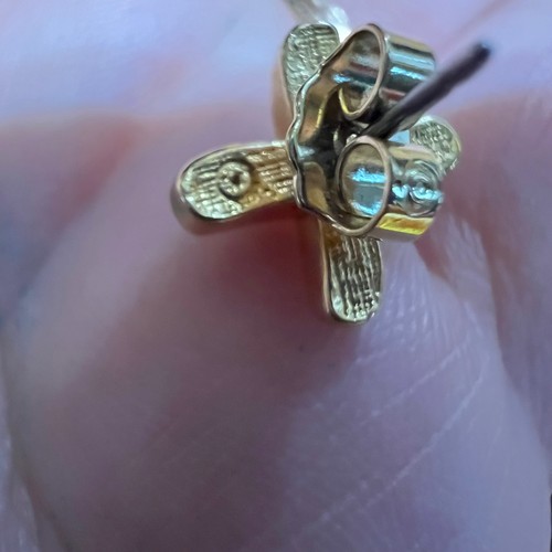 Pendientes perforados vintage Avon Sparkle X Kiss estrás tono dorado  - Imagen 9 de 11