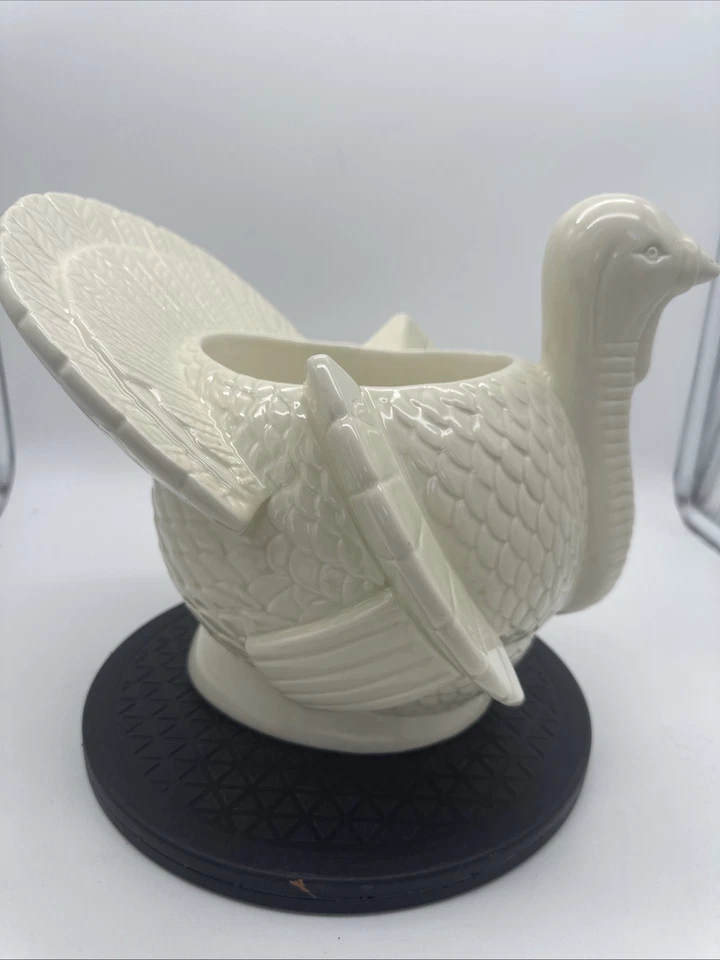 Suporte de vela Bath & Body Works Turquia 3 pavios cerâmica peça central luminária novo com etiquetas - Imagem 4 de 4