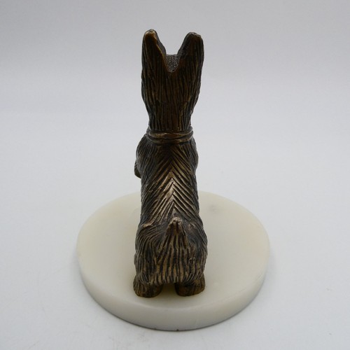 Anthropologie Scottie Dog Doorstop Vintage Style Metal Marble Terrier Door Stop - Picture 4 of 8