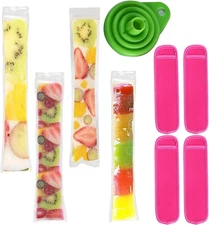 200 Pack Ice Popsicle Molds Bags - Zip-Top Disposable DIY Ice Pop Mold Bags -...