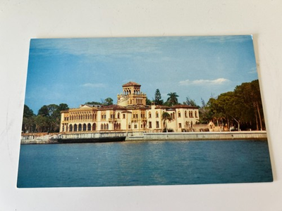 #ad John Ringling Residence from Sarasota Bay Florida Postcard $2.00
