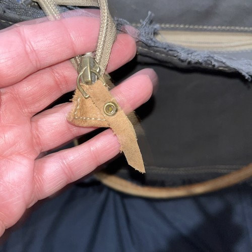 Borsa boho Myra in tela invecchiata con manici in pelle LE CAFE DE LA PLACE PROVINCE. - Foto 11 di 17